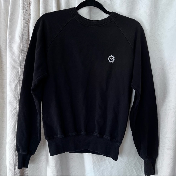 EUC Big Bud Press Embroidered Crewneck Sweatshirt in Black Size XXS - Picture 2 of 10